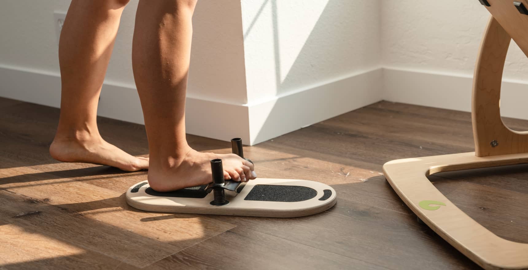 Foot corrector and balance props for controlled Pilates movement