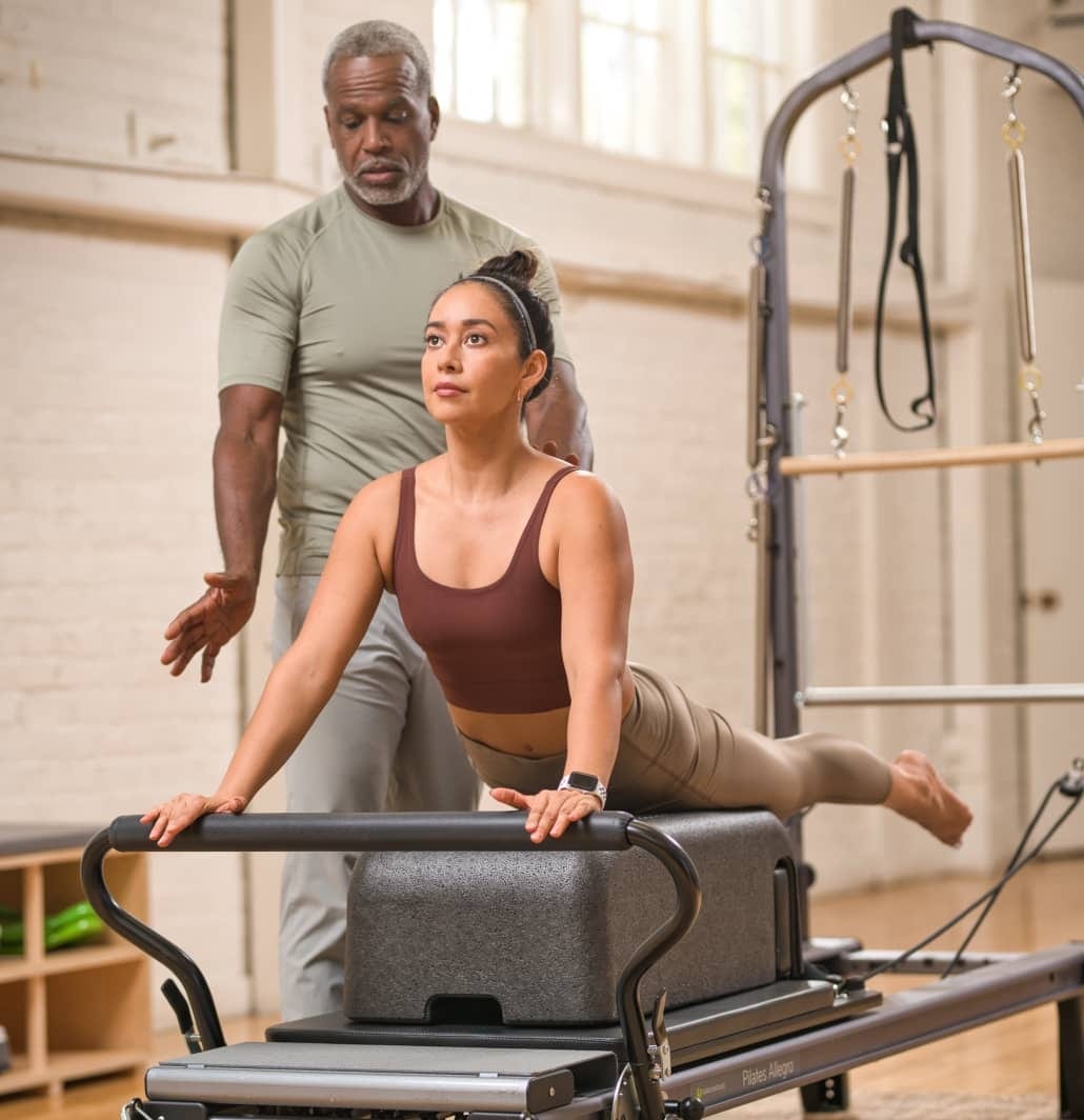 Breath-holding in Pilates — Pilates equipment reference photograph