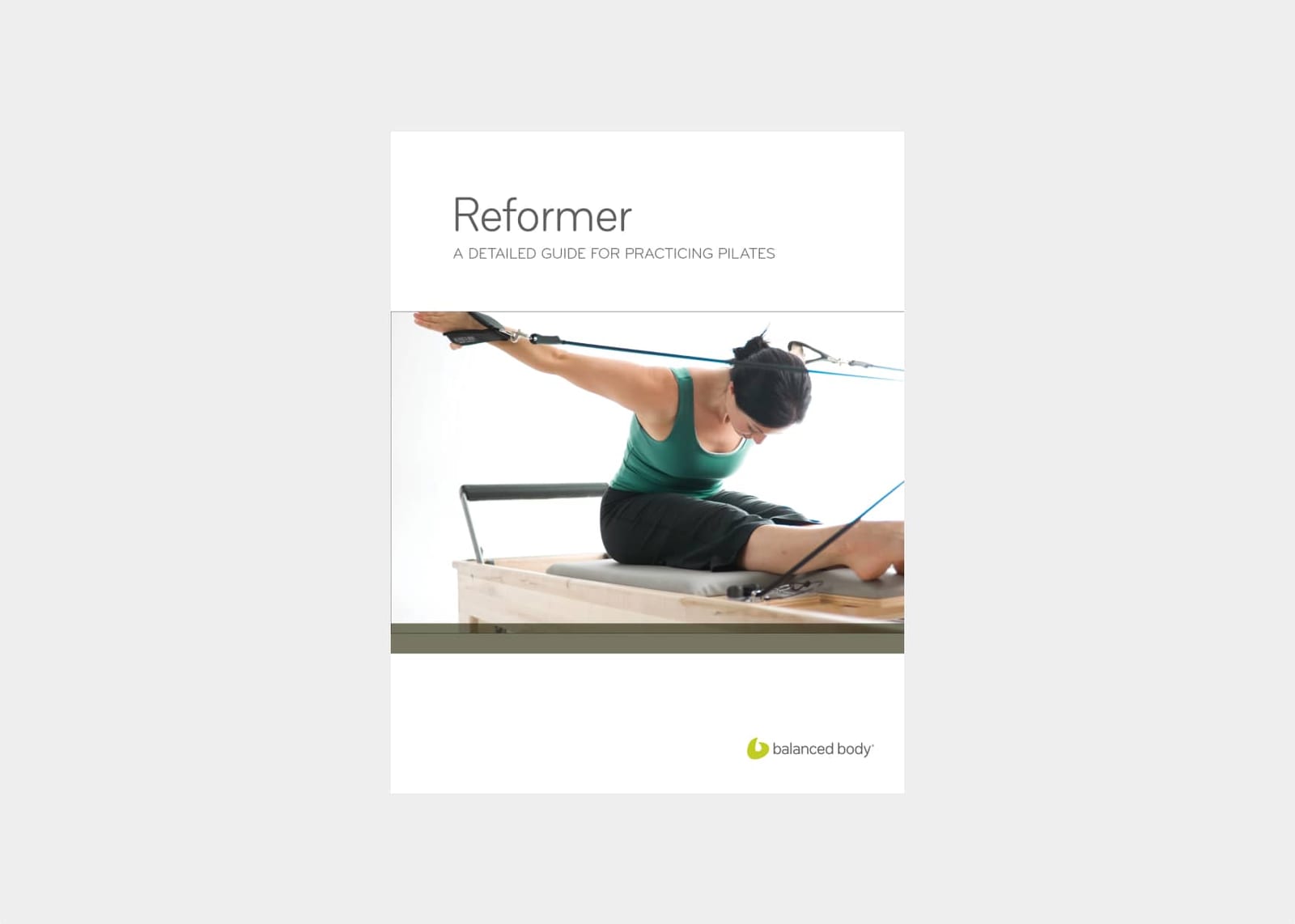 The reformer sitting box — Pilates equipment reference photograph