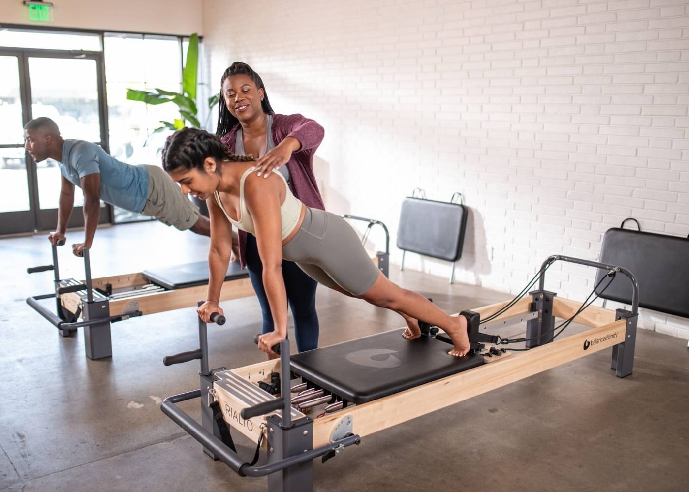 Reformer carriage bearings and glide — Pilates equipment reference photograph