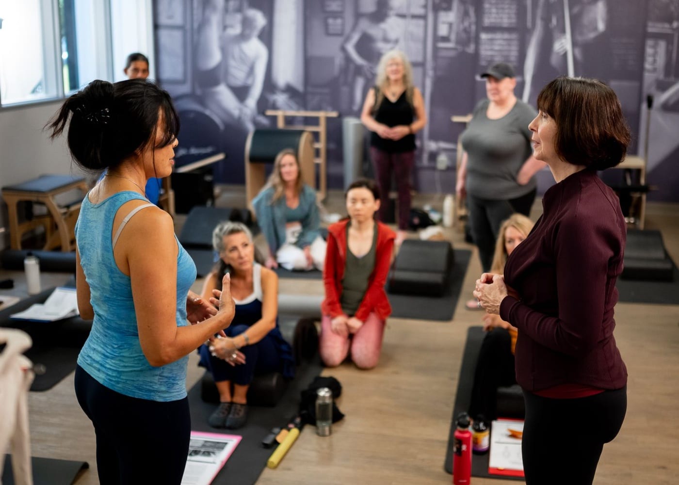 Reformer carriage travel length — Pilates equipment reference photograph
