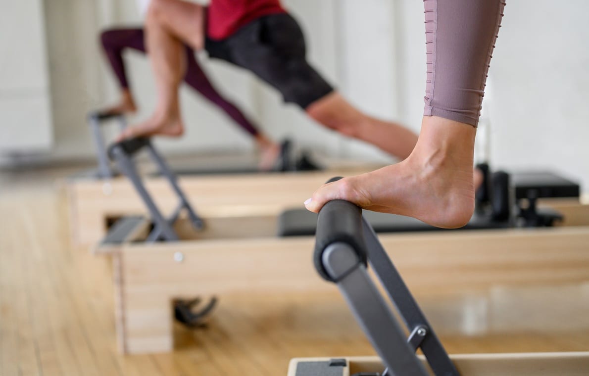 Footbar covers and grip accessories — Pilates equipment reference photograph