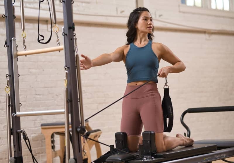 Unilateral work and asymmetry — Pilates equipment reference photograph