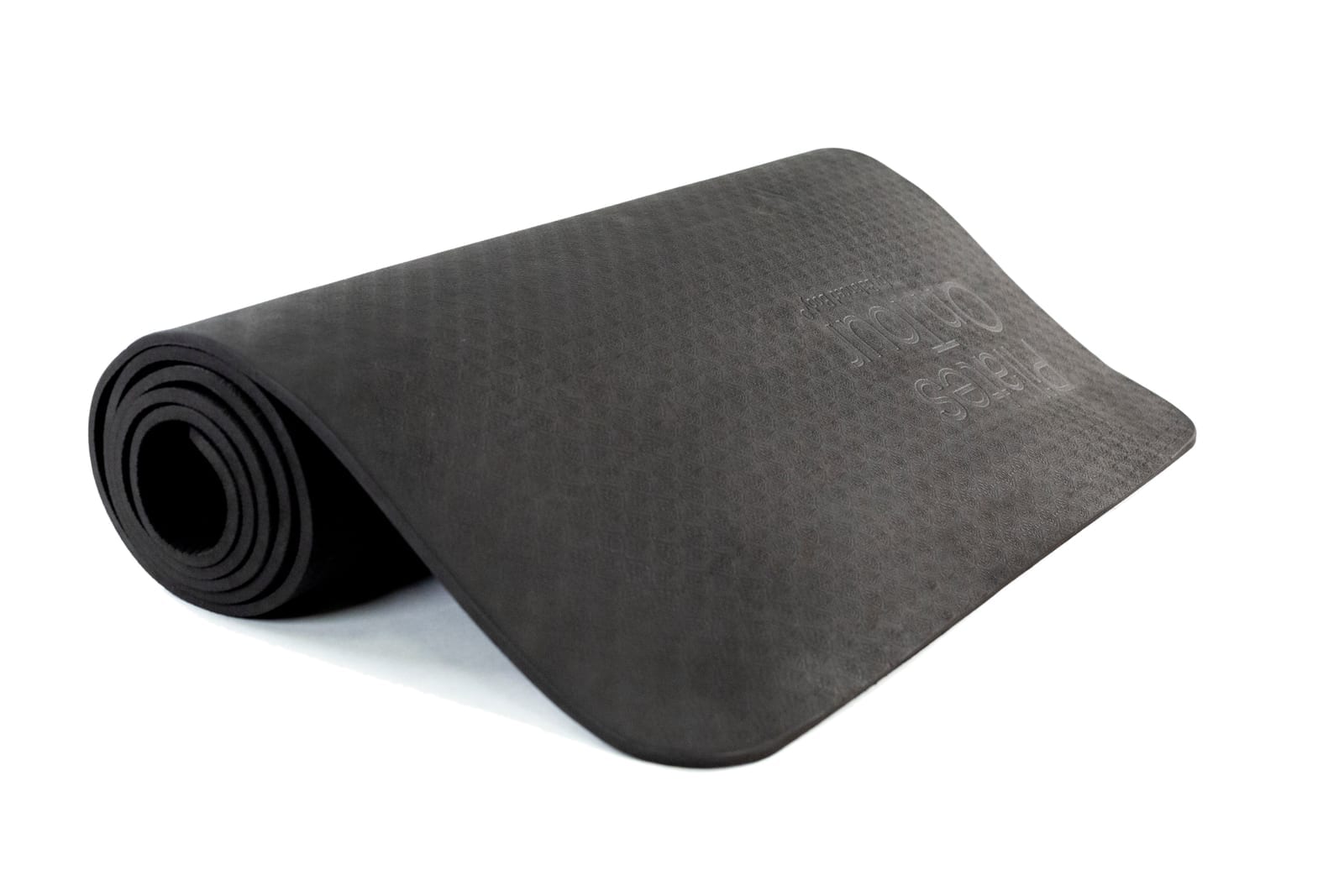 Pilates foam mat on white background